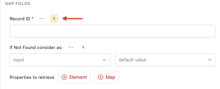 A screenshot of a configuration panel in Wiresk, highlighting the "Manual Input" option for the "Record ID" field.